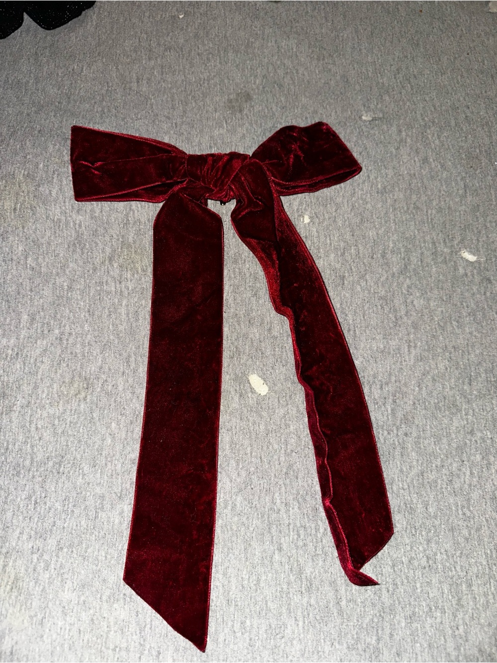 Torrid red velvet long hair bow